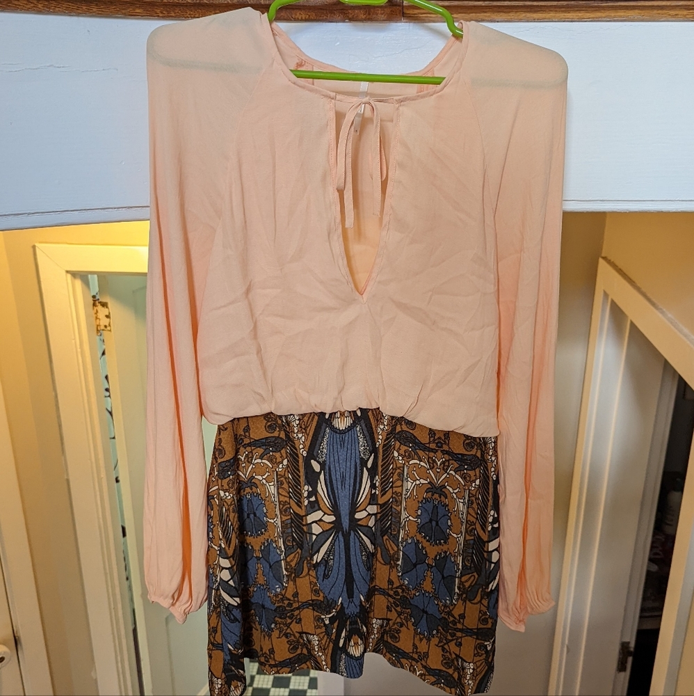 Free People Long Sleeve Mini Dress